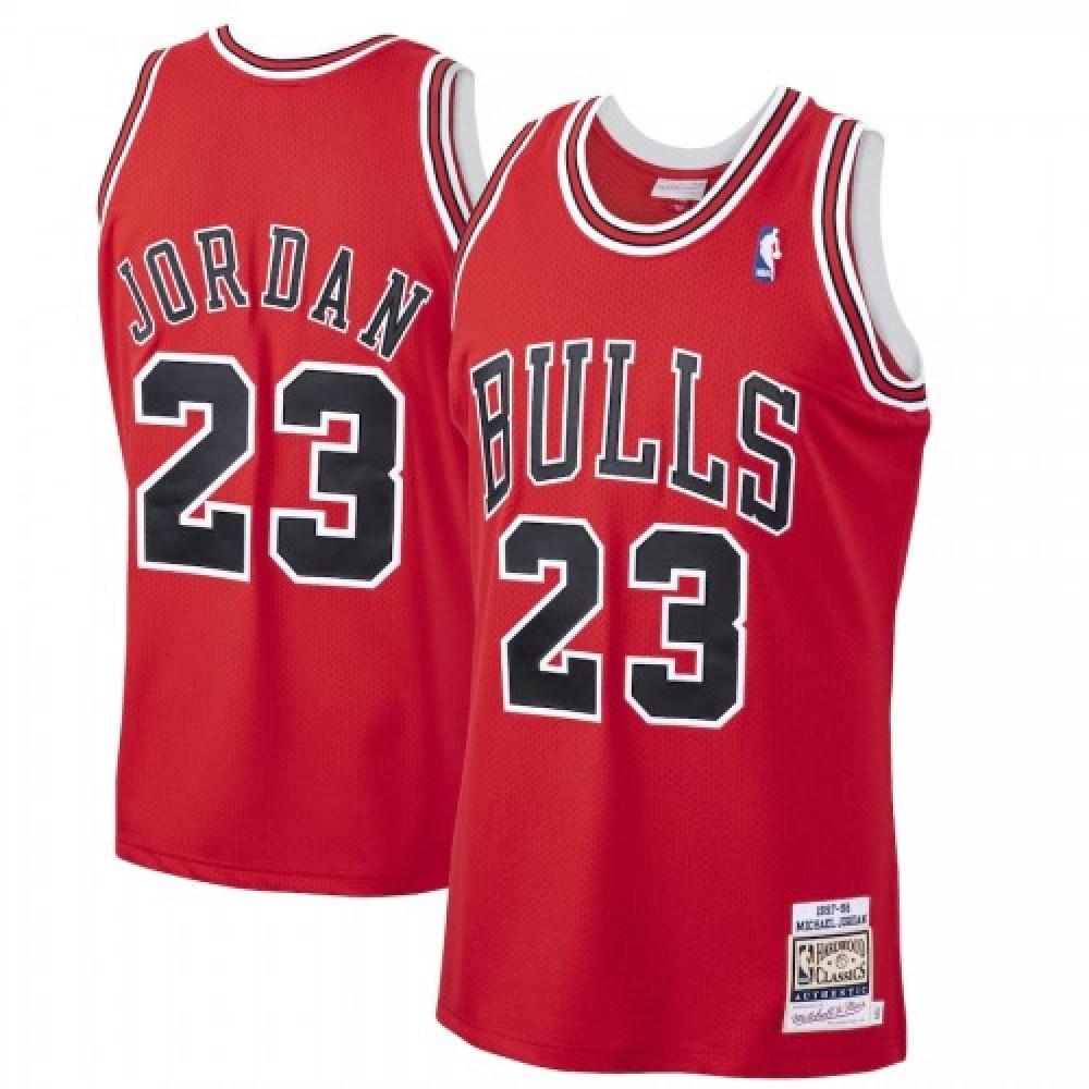 Men's Chicago Bulls Michael Jordan #23 Throwback Red 1997-98 Hardwood Classics Player Jersey-Pro Kit Vault | Brand New 26/27 Sports Jerseys